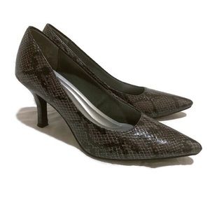 Snakeskin Print Heels